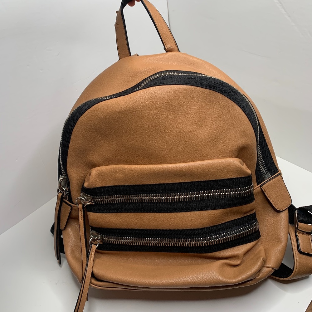 Expressions NYC | Brown Faux Leather Backpack